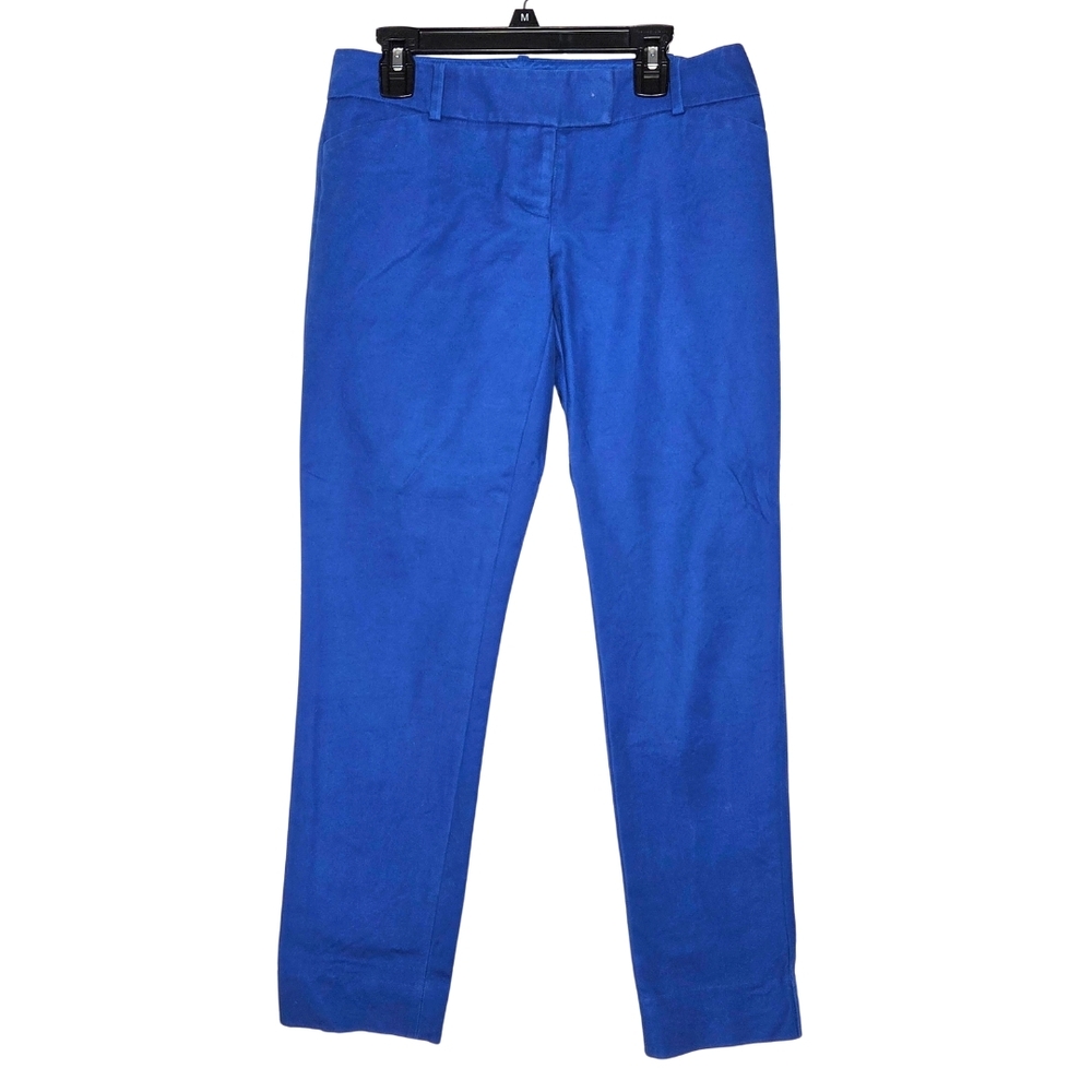 The Limited Women's Cobalt Blue Ankle Pants Back Slits Mid-Rise Size 0 - Picture 1 of 4